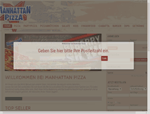 Tablet Screenshot of manhattan-pizza.de